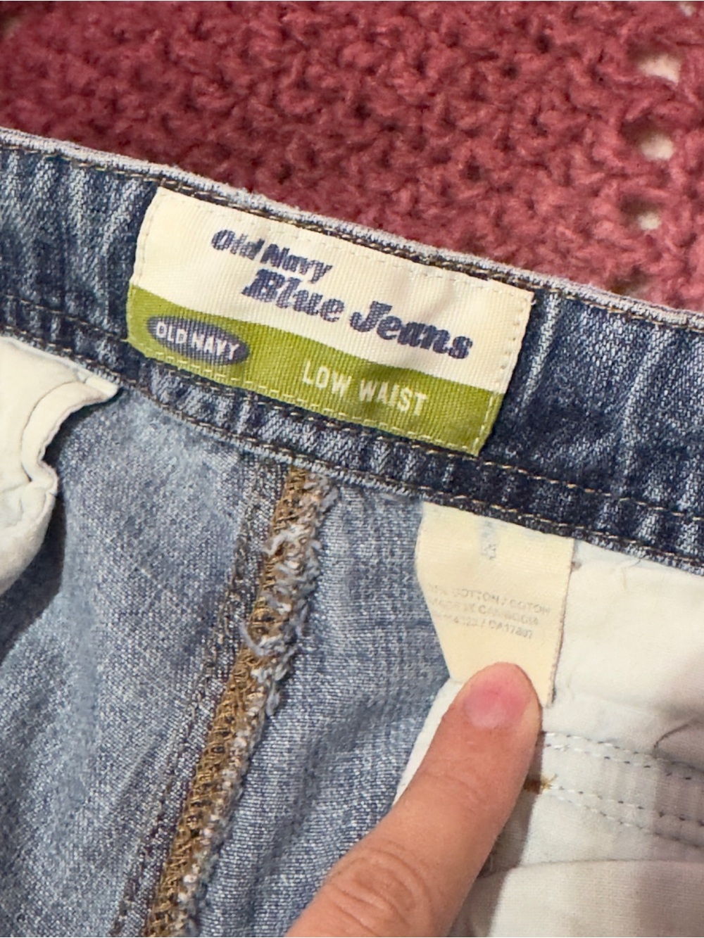 Vintage old navy Light Blue Women's Drawstring Denim Jeans - Picture 6 of 12
